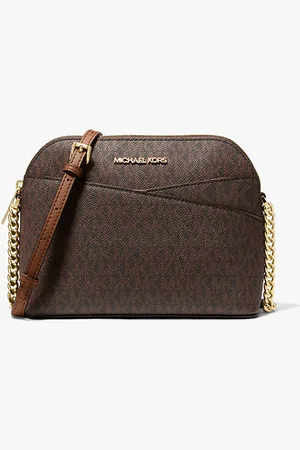 Michael Kors Jet Set Travel Medium Logo Dome Crossbody Bag