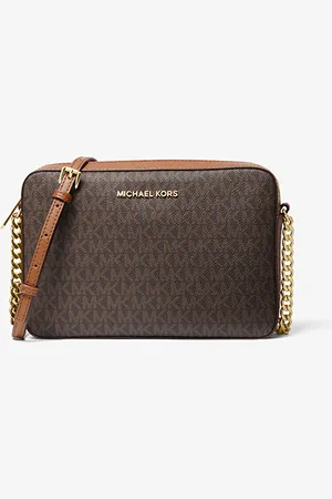 Michael Kors Jet Set Large Printed Logo Crossbody Bag