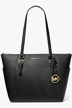 Michael Kors Charlotte Large Saffiano Leather Top-zip Tote Bag