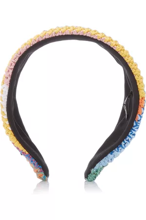 Miu Miu Women Headbands - Women's Logo-Knit Crocheted Headband - Multi - OS - Moda Operandi