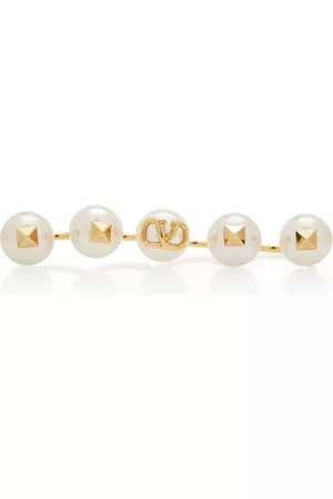 VALENTINO Women's Garavani Vlogo Signature Ring Set - White - OS - Moda Operandi - Gifts For Her