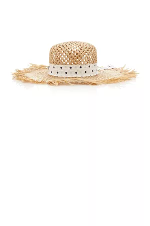 Miu Miu Women's Frayed Straw Sun Hat - Neutral - S - Moda Operandi