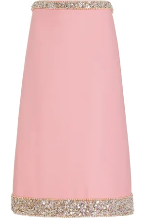 Miu Miu Embellished Cady Midi Skirt