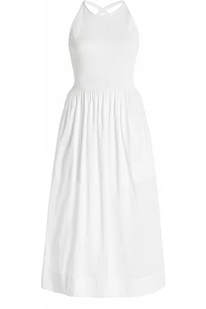 Three Graces London Women Maxi Dresses - Women's Soleil Open-Back Cotton Maxi Dress - White - UK 6 - Moda Operandi