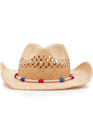 Lack of Color Women Hats - Women's The Desert Beaded Straw Cowboy Hat - Neutral - S - Moda Operandi
