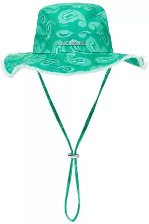 Jacquemus Women Hats - Women's Le Bob Artichaut Paisley Cotton Hat - Green - EU 56 - Moda Operandi