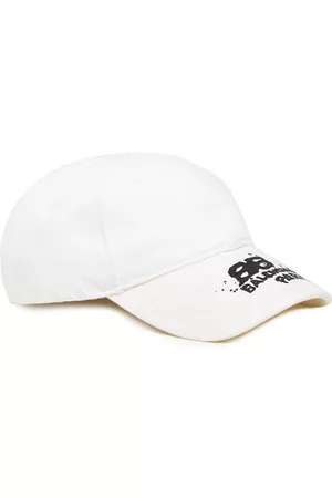 Balenciaga Women Caps - Women's Logo-Embroidered Cotton Baseball Cap - White - S - Moda Operandi