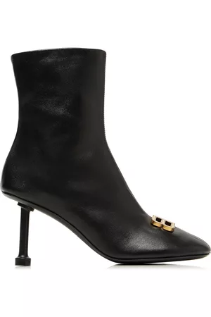 Balenciaga Women Ankle Boots - Women's Groupie Leather Ankle Boots - Black - IT 36 - Moda Operandi