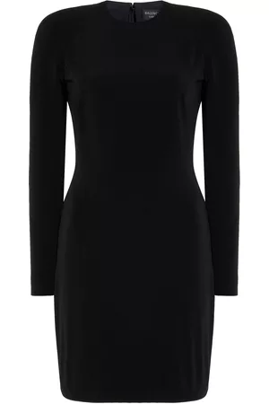 Balenciaga Women Dresses - Women's Bi-Stretch Crepe Twill Mini Dress - Black - FR 36 - Moda Operandi