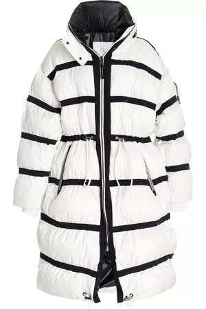 Bogner Women Long Jackets - Women's Maxi Long Hooded Down Coat - Black/white - US 8 - Moda Operandi