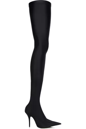 Balenciaga Women High Heels - Women's Knife Jersey Over-The-Knee Pumps - Black - IT 36 - Moda Operandi