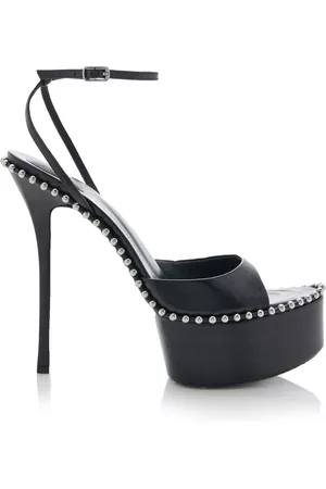 Alexander Wang Women Sandals - Women's Nova Leather Platform Sandals - Black - IT 36 - Moda Operandi