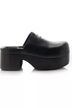 Alexander Wang Women Casual Shoes - Women's Zoe Leather Clogs - Black - IT 36 - Moda Operandi