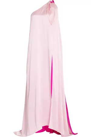 HALPERN Women Party Dresses - Women's Draped One-Shoulder Silk Gown - Pink - FR 34 - Moda Operandi