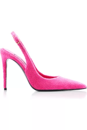 Dolce & Gabbana Women High Heels - Women's Cotton-Terry Slingback Pumps - Pink - IT 36 - Moda Operandi