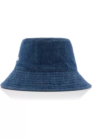 Miu Miu Women Hats - Women's Washed Denim Bucket Hat - Blue - S - Moda Operandi