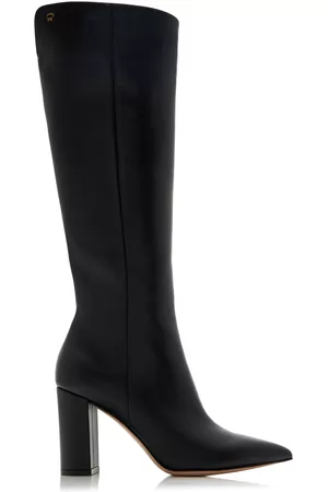 Gianvito Rossi Women Knee High Boots - Women's Lyell Leather Knee Boots - Black - IT 36 - Moda Operandi