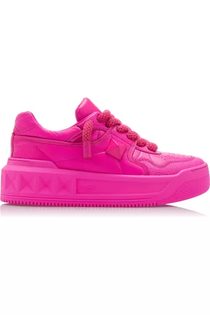 VALENTINO Women High Top Sneakers - Women's Garavani One Stud XL Leather Sneakers - Pink - IT 36 - Moda Operandi