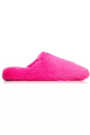 Balenciaga Women Sandals - Women's Teddy Faux Fur Mules - Pink - IT 36 - Moda Operandi