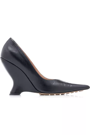 Bottega Veneta Women Wedges - Women's Leather Pumps - Black - IT 36 - Moda Operandi