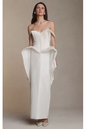 Danielle Frankel Women Party Dresses - Women's Daphne Sculptural Silk Taffeta Gown - Off-White - US 00 - Only At Moda Operandi