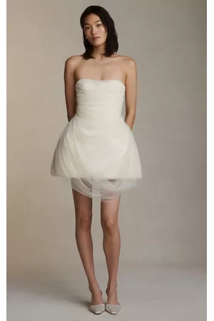 Danielle Frankel Women Party Dresses - Women's Bernie Sculptural Tulle Overlay Mini Dress - Off-White - US 00 - Only At Moda Operandi