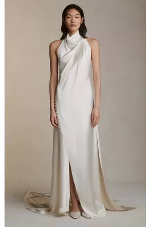 Danielle Frankel Women Party Dresses - Women's Sasha Silk Satin Gown - Off-White - XS - Only At Moda Operandi