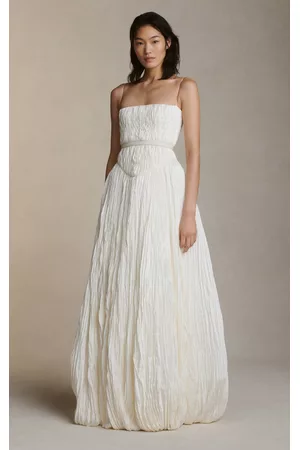 Danielle Frankel Women Party Dresses - Women's Camille Satin Charmeuse Gown - Off-White - US 00 - Only At Moda Operandi