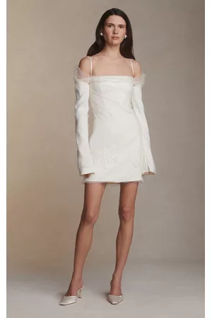 Danielle Frankel Women Party Dresses - Women's Lucy Tulle And Cady Mini Dress - Off-White - US 00 - Only At Moda Operandi