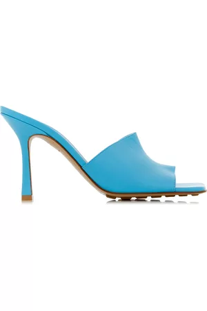 Bottega Veneta Women Flip Flops - Women's Stretch Leather Slide Sandals - Blue - IT 35 - Moda Operandi