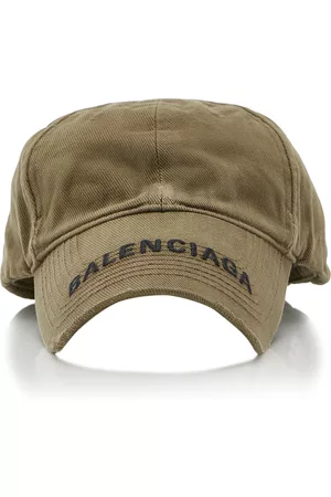 Balenciaga Women Caps - Women's Logo Cotton-Twill Baseball Cap - Green - S - Moda Operandi