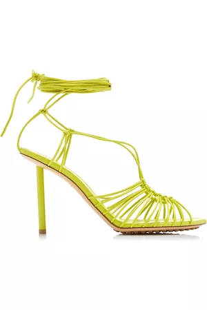 Bottega Veneta Women Gladiator Sandals - Women's Dot Lace-Up Leather Sandals - Green - IT 35 - Moda Operandi