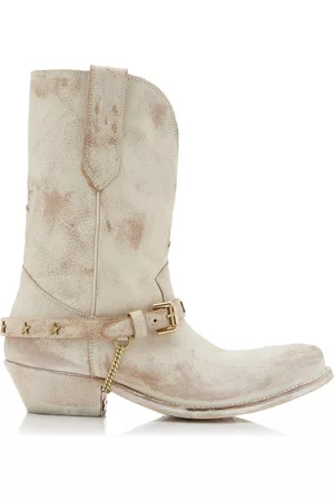 Golden Goose Women Boots - Women's Wish Star Leather Boots - White - IT 36 - Moda Operandi