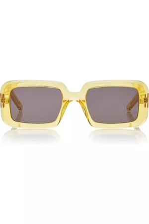 Saint Laurent Women Sunglasses - Women's Sunrise Acetate Square-Frame Sunglasses - Yellow - OS - Moda Operandi