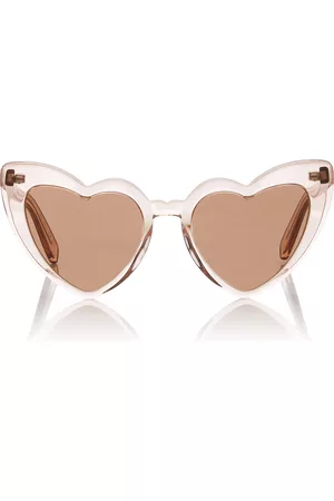 Saint Laurent Women Sunglasses - Women's Loulou Heart-Shaped Acetate Sunglasses - Neutral - OS - Moda Operandi