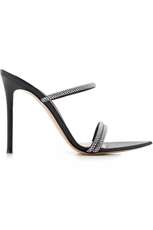 Gianvito Rossi Women Sandals - Women's Cannes Embellished Leather Sandals - Black - IT 36 - Moda Operandi