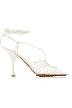 Bottega Veneta Women Gladiator Sandals - Women's Dot Lace-Up Leather Sandals - White - IT 35 - Moda Operandi
