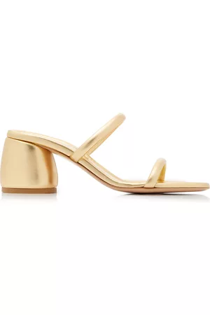 Gianvito Rossi Women Sandals - Women's Metallic Leather Sandals - Gold - IT 37 - Moda Operandi