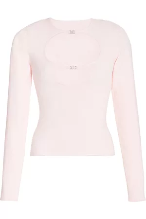 Alexander Wang Women Tops - Women's Logo-Detailed Cutout Cotton Top - White - XS - Moda Operandi