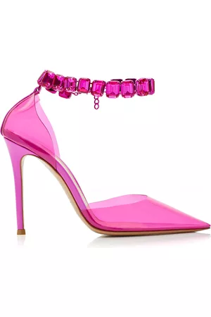 Gianvito Rossi Women High Heels - Women's Crystal-Embellished PVC Pumps - Pink - IT 36 - Moda Operandi