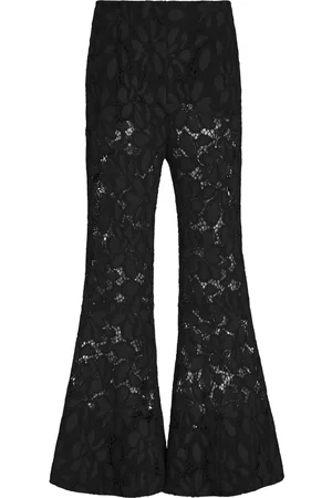 Proenza Schouler Women Pants - Women's Lace Suiting Pants - Black - US 0 - Moda Operandi