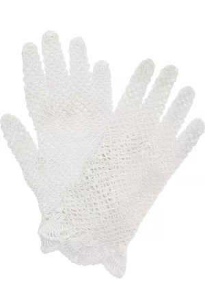 The Row Women Gloves - Women's Constatin Knit Cotton Gloves - White - S - Moda Operandi