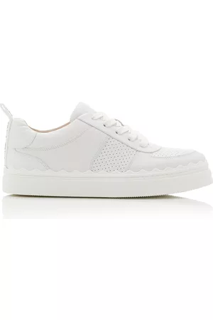 Chloé Women Designer sneakers - Women's Lauren Leather Sneakers - White - IT 35 - Moda Operandi