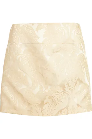 Etro Women Mini Skirts - Women's Paisley Satin Jaquard Mini Skirt - Neutral - IT 36 - Moda Operandi