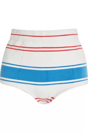 High Men Shorts - Women's Exclusive Striped Cotton-Blend Boy Shorts - Stripe - S - Moda Operandi