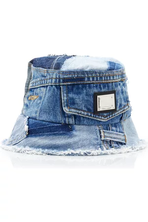 Dolce & Gabbana Women Hats - Women's Patchwork Denim Bucket Hat - Blue - EU 56 - Moda Operandi