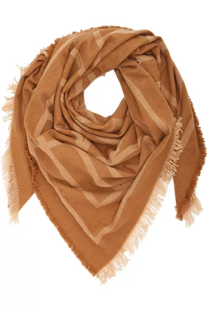 Totême Women Scarves - Women's Monogram Wool-Cashmere Scarf - Brown - OS - Moda Operandi