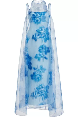 EMILIA WICKSTEAD Women Party Dresses - Women's Selina Silk Taffeta Gown - Blue - UK 8 - Moda Operandi