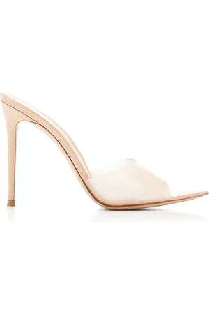 Gianvito Rossi Women Sandals - Women's Elle PVC; Leather Mules - Neutral - IT 36 - Moda Operandi