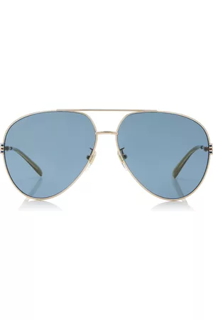 Gucci Women Aviator Sunglasses - Women's Aviator-Frame Metal Sunglasses - Gold - OS - Moda Operandi